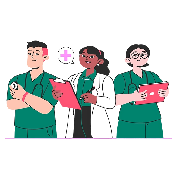 Illustration of the Ehsaas care team