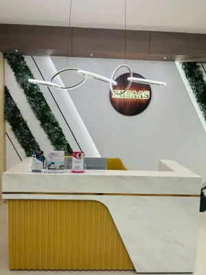 Ehsaas reception with the clinic logo